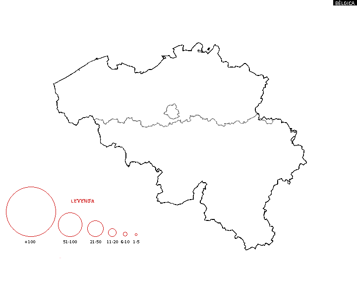 Mapa de B&eacute;lgica