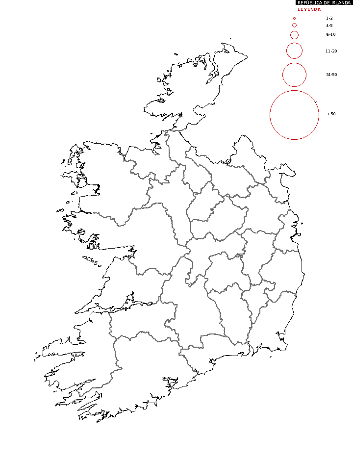 Mapa de Rep&uacute;blica de Irlanda