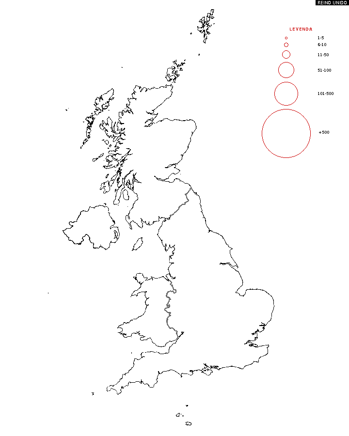 Mapa de Reino Unido